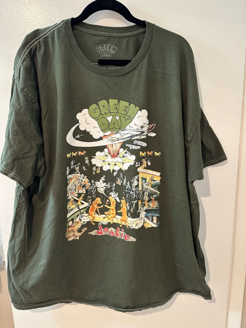 Green Day Dookie Graphic Tee - Olive Green
